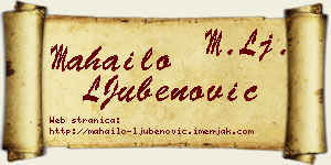 Mahailo LJubenović vizit kartica